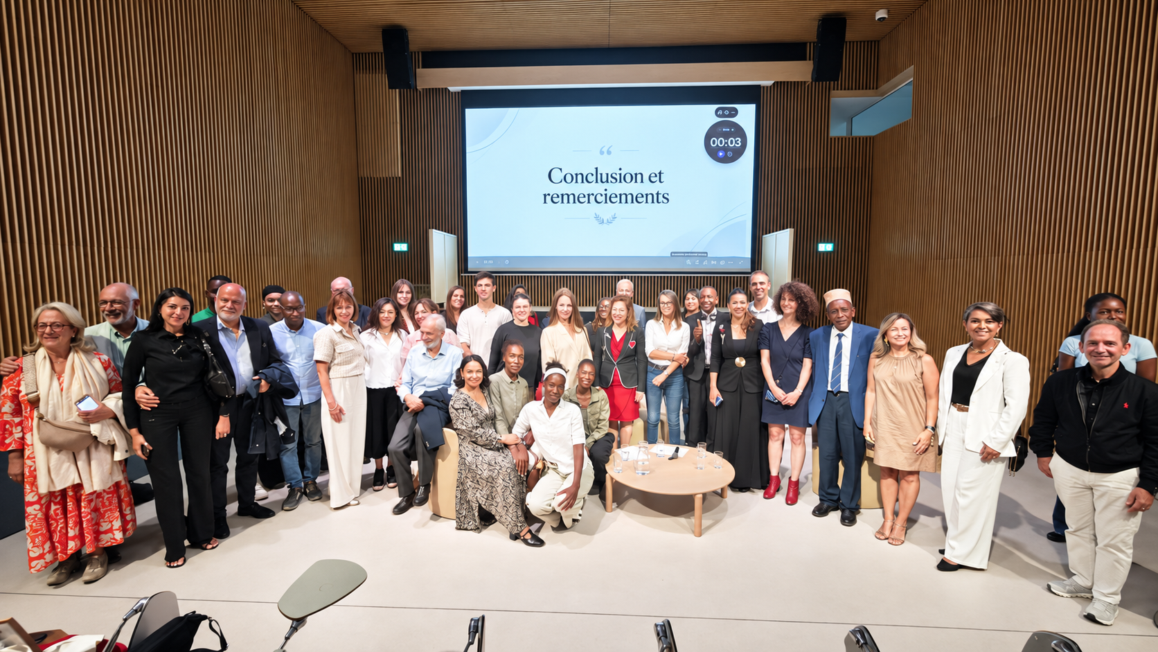 Rencontre collective réunissant des talents, professionnels et partenaires
